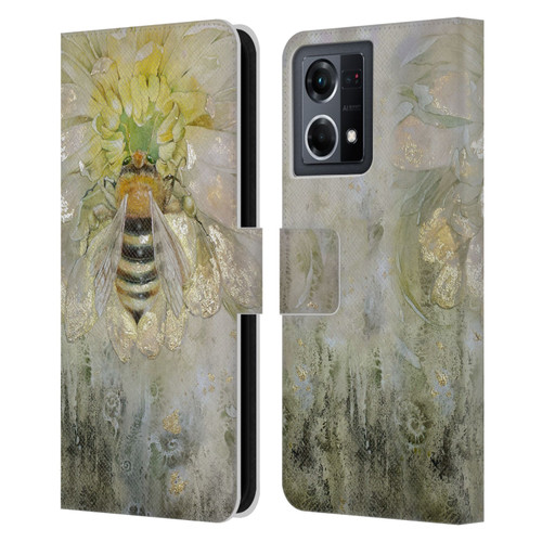 Stephanie Law Immortal Ephemera Bee Leather Book Wallet Case Cover For OPPO Reno8 4G