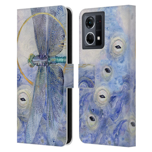 Stephanie Law Immortal Ephemera Dragonfly Leather Book Wallet Case Cover For OPPO Reno8 4G