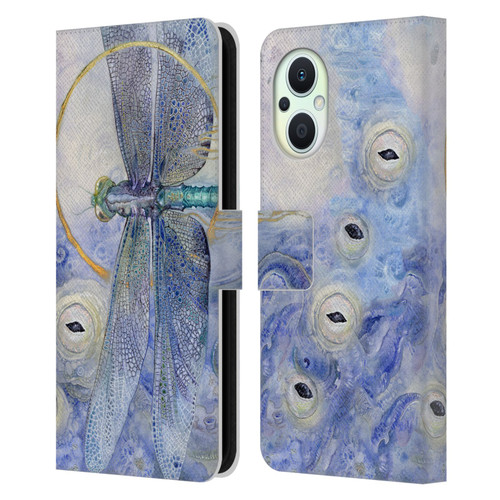 Stephanie Law Immortal Ephemera Dragonfly Leather Book Wallet Case Cover For OPPO Reno8 Lite