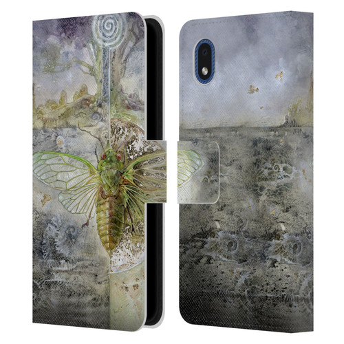 Stephanie Law Immortal Ephemera Cicada Leather Book Wallet Case Cover For Samsung Galaxy A01 Core (2020)