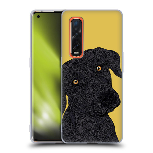 Valentina Dogs Black Labrador Soft Gel Case for OPPO Find X2 Pro 5G