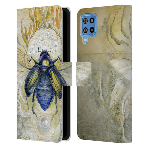 Stephanie Law Immortal Ephemera Scarab Leather Book Wallet Case Cover For Samsung Galaxy F22 (2021)