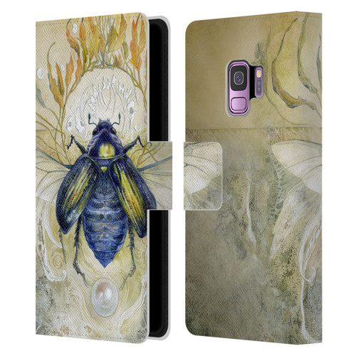 Stephanie Law Immortal Ephemera Scarab Leather Book Wallet Case Cover For Samsung Galaxy S9