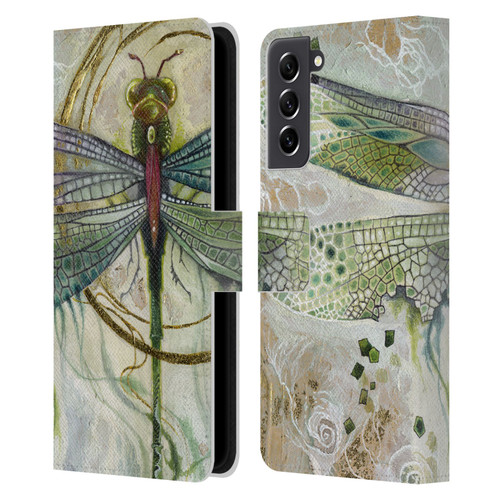 Stephanie Law Immortal Ephemera Damselfly 2 Leather Book Wallet Case Cover For Samsung Galaxy S21 FE 5G