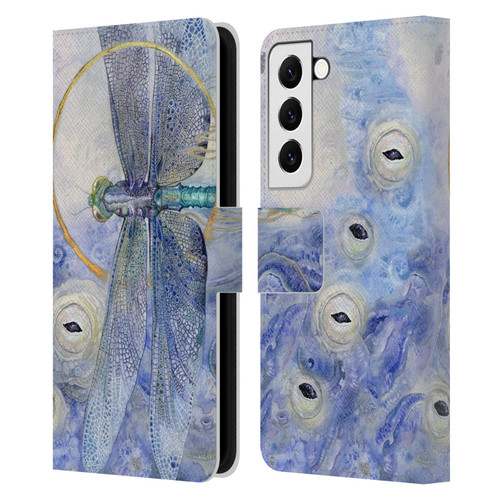 Stephanie Law Immortal Ephemera Dragonfly Leather Book Wallet Case Cover For Samsung Galaxy S22 5G