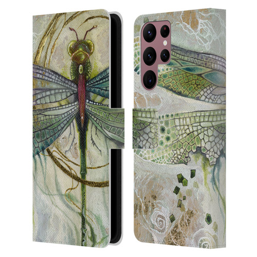 Stephanie Law Immortal Ephemera Damselfly 2 Leather Book Wallet Case Cover For Samsung Galaxy S22 Ultra 5G