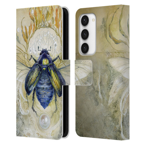 Stephanie Law Immortal Ephemera Scarab Leather Book Wallet Case Cover For Samsung Galaxy S23 5G