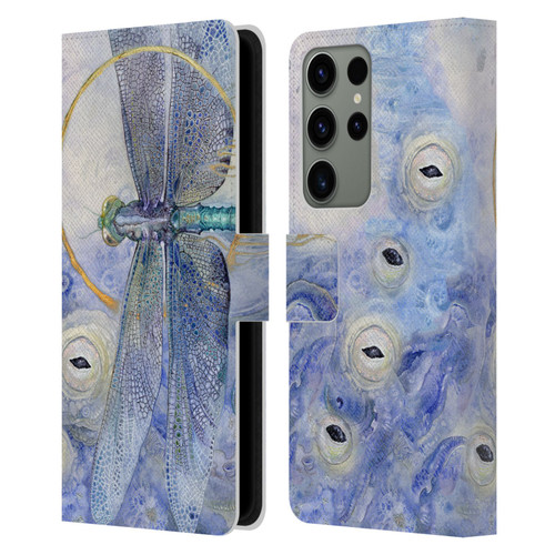 Stephanie Law Immortal Ephemera Dragonfly Leather Book Wallet Case Cover For Samsung Galaxy S23 Ultra 5G