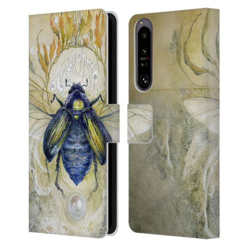 Stephanie Law Immortal Ephemera Scarab Leather Book Wallet Case Cover For Sony Xperia 1 IV