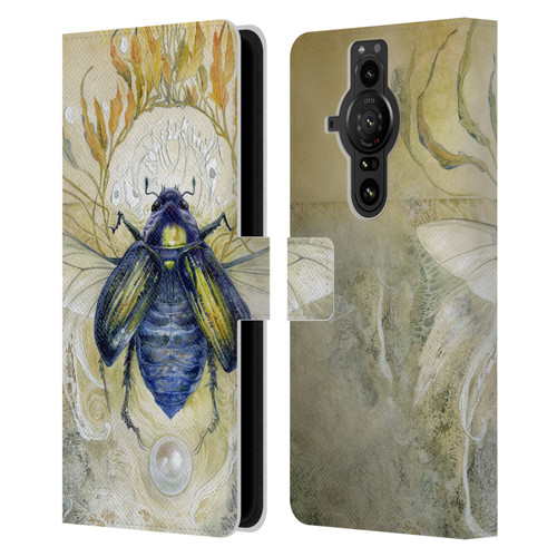 Stephanie Law Immortal Ephemera Scarab Leather Book Wallet Case Cover For Sony Xperia Pro-I