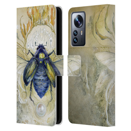 Stephanie Law Immortal Ephemera Scarab Leather Book Wallet Case Cover For Xiaomi 12 Pro