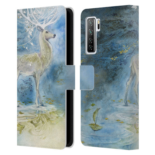 Stephanie Law Stag Sonata Cycle Deer Leather Book Wallet Case Cover For Huawei Nova 7 SE/P40 Lite 5G