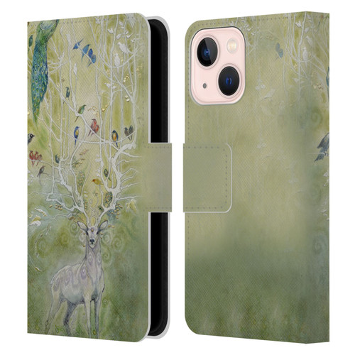 Stephanie Law Stag Sonata Cycle Deer 2 Leather Book Wallet Case Cover For Apple iPhone 13 Mini