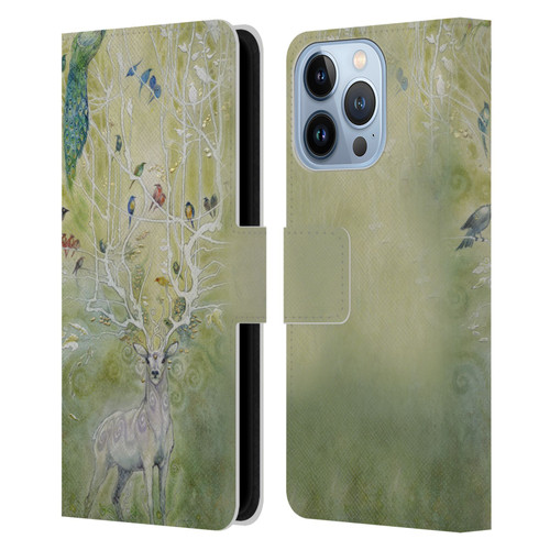 Stephanie Law Stag Sonata Cycle Deer 2 Leather Book Wallet Case Cover For Apple iPhone 13 Pro