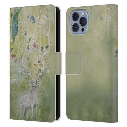Stephanie Law Stag Sonata Cycle Deer 2 Leather Book Wallet Case Cover For Apple iPhone 14