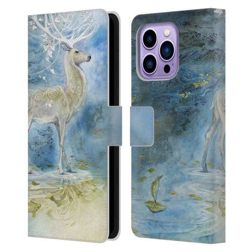 Stephanie Law Stag Sonata Cycle Deer Leather Book Wallet Case Cover For Apple iPhone 14 Pro Max