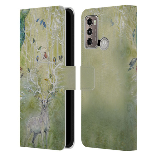 Stephanie Law Stag Sonata Cycle Deer 2 Leather Book Wallet Case Cover For Motorola Moto G60 / Moto G40 Fusion