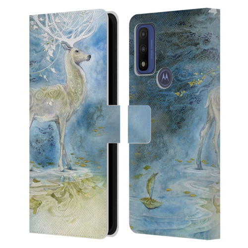 Stephanie Law Stag Sonata Cycle Deer Leather Book Wallet Case Cover For Motorola G Pure