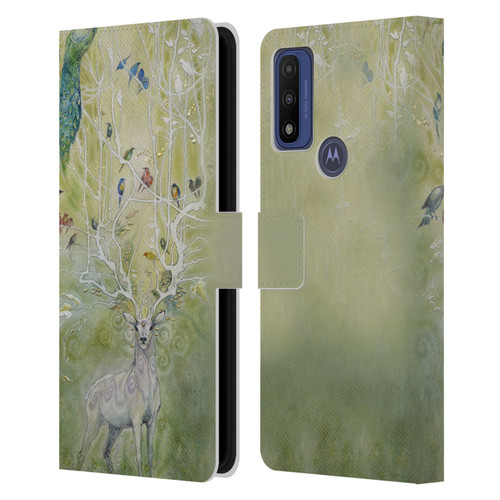 Stephanie Law Stag Sonata Cycle Deer 2 Leather Book Wallet Case Cover For Motorola G Pure