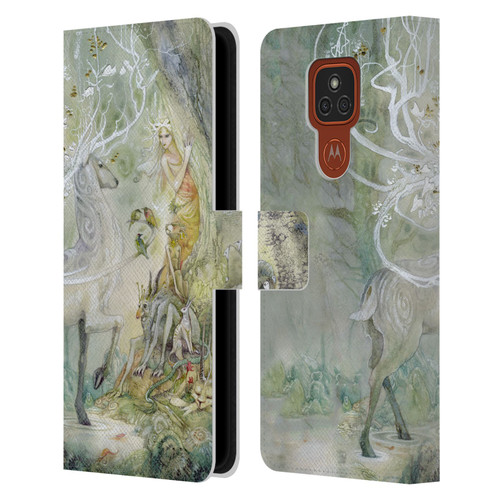 Stephanie Law Stag Sonata Cycle Scherzando Leather Book Wallet Case Cover For Motorola Moto E7 Plus