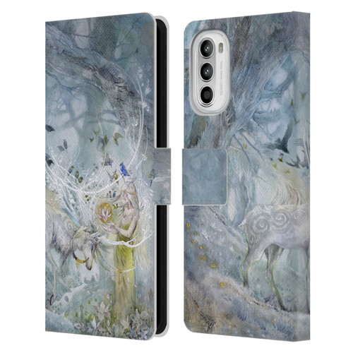 Stephanie Law Stag Sonata Cycle Resonance Leather Book Wallet Case Cover For Motorola Moto G52