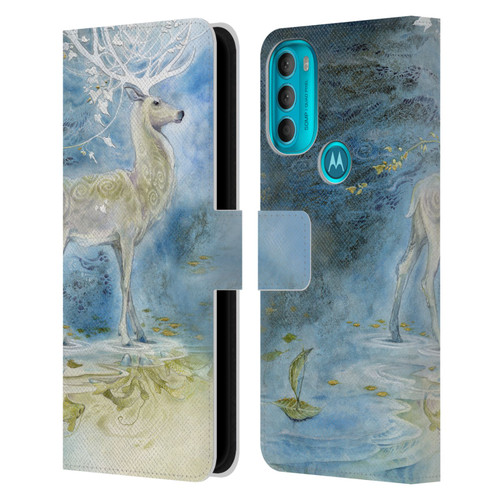 Stephanie Law Stag Sonata Cycle Deer Leather Book Wallet Case Cover For Motorola Moto G71 5G