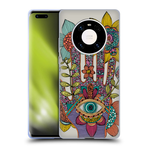 Valentina Symbols Illustration Hamsa Soft Gel Case for Huawei Mate 40 Pro 5G