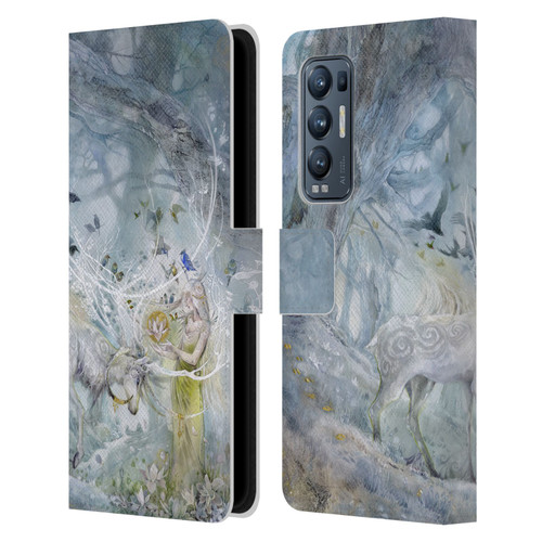 Stephanie Law Stag Sonata Cycle Resonance Leather Book Wallet Case Cover For OPPO Find X3 Neo / Reno5 Pro+ 5G
