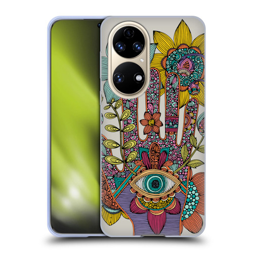 Valentina Symbols Illustration Hamsa Soft Gel Case for Huawei P50