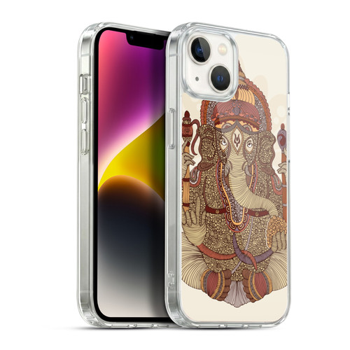 Valentina Symbols Illustration Ganesha Soft Gel Case for Apple iPhone 14 Plus & MagSafe