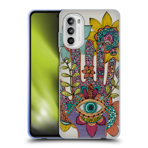 Valentina Symbols Illustration Hamsa Soft Gel Case for Motorola Moto G52