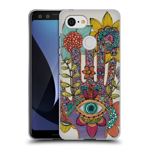 Valentina Symbols Illustration Hamsa Soft Gel Case for Google Pixel 3