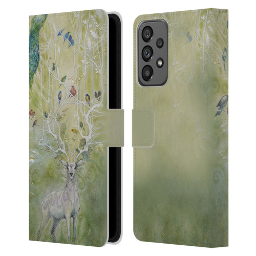 Stephanie Law Stag Sonata Cycle Deer 2 Leather Book Wallet Case Cover For Samsung Galaxy A73 5G (2022)