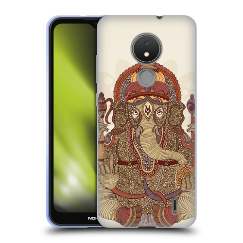 Valentina Symbols Illustration Ganesha Soft Gel Case for Nokia C21