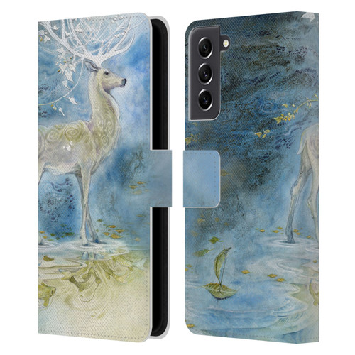 Stephanie Law Stag Sonata Cycle Deer Leather Book Wallet Case Cover For Samsung Galaxy S21 FE 5G