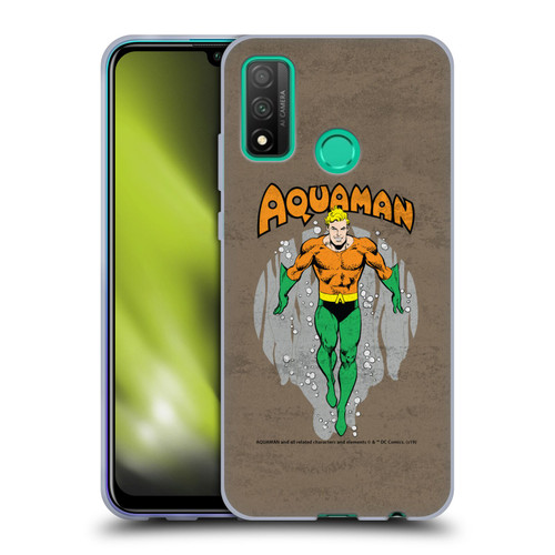 Aquaman DC Comics Fast Fashion Classic Distressed Look Soft Gel Case for Huawei P Smart (2020)