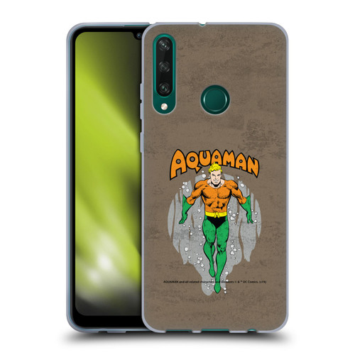 Aquaman DC Comics Fast Fashion Classic Distressed Look Soft Gel Case for Huawei Y6p