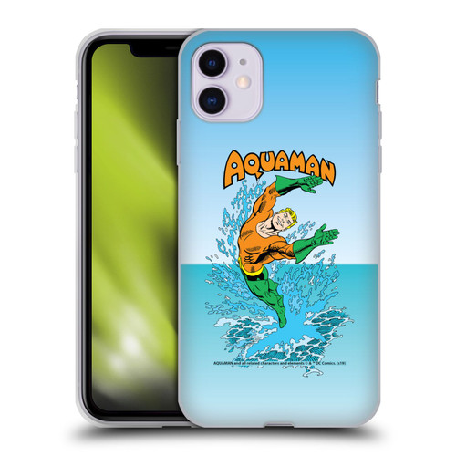 Aquaman DC Comics Fast Fashion Splash Soft Gel Case for Apple iPhone 11