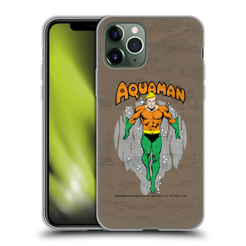 Aquaman DC Comics Fast Fashion Classic Distressed Look Soft Gel Case for Apple iPhone 11 Pro