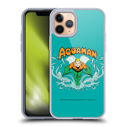 Aquaman DC Comics Fast Fashion Swim Soft Gel Case for Apple iPhone 11 Pro