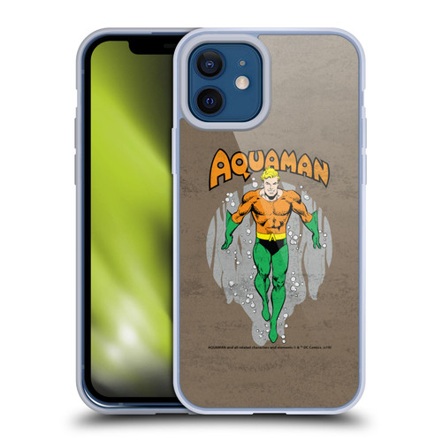 Aquaman DC Comics Fast Fashion Classic Distressed Look Soft Gel Case for Apple iPhone 12 / iPhone 12 Pro