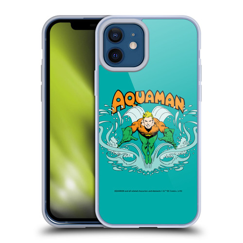 Aquaman DC Comics Fast Fashion Swim Soft Gel Case for Apple iPhone 12 / iPhone 12 Pro