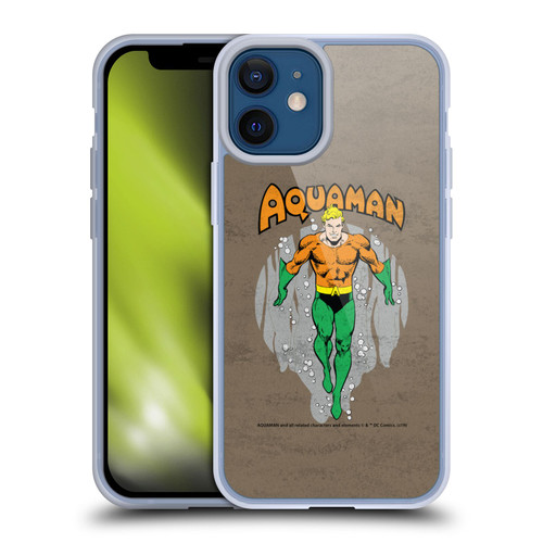 Aquaman DC Comics Fast Fashion Classic Distressed Look Soft Gel Case for Apple iPhone 12 Mini