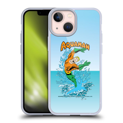 Aquaman DC Comics Fast Fashion Splash Soft Gel Case for Apple iPhone 13 Mini