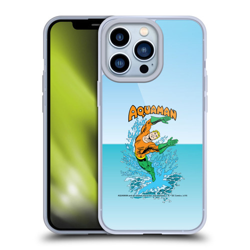 Aquaman DC Comics Fast Fashion Splash Soft Gel Case for Apple iPhone 13 Pro