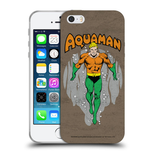 Aquaman DC Comics Fast Fashion Classic Distressed Look Soft Gel Case for Apple iPhone 5 / 5s / iPhone SE 2016