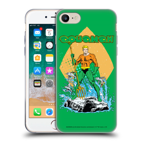 Aquaman DC Comics Fast Fashion Trident Soft Gel Case for Apple iPhone 7 / 8 / SE 2020 & 2022