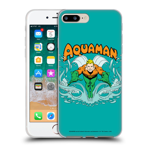 Aquaman DC Comics Fast Fashion Swim Soft Gel Case for Apple iPhone 7 Plus / iPhone 8 Plus