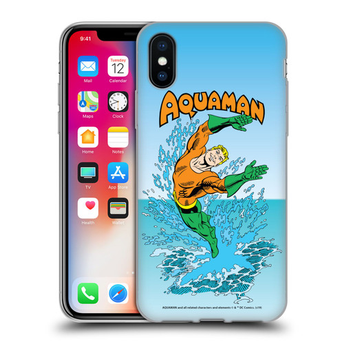 Aquaman DC Comics Fast Fashion Splash Soft Gel Case for Apple iPhone X / iPhone XS