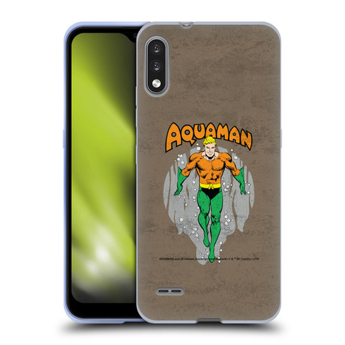 Aquaman DC Comics Fast Fashion Classic Distressed Look Soft Gel Case for LG K22
